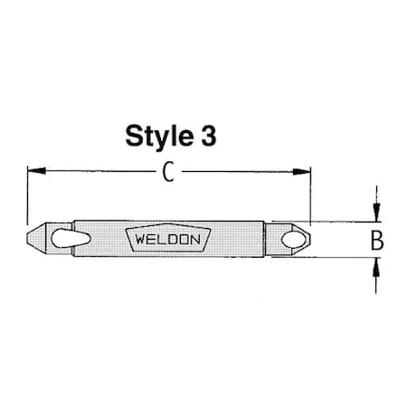 WELDB-8 1/8-15/64 90 Degree Deburring Tool